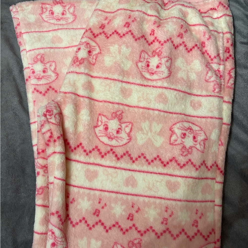 Disney Pink Cat Print Pajama Bottoms